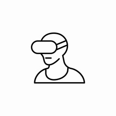 virtual reality experience icon sign vector