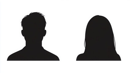 Man and woman silhouette 
