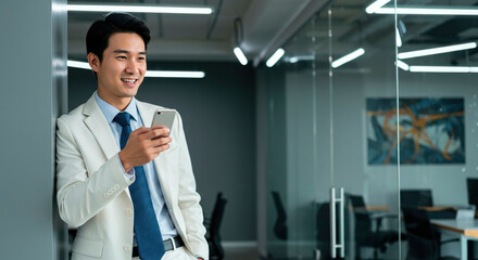 Businesspeople in the company taking care of business 