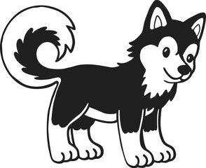 vector illustration of a wolf
