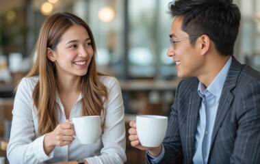 Smiling and happy loving couple