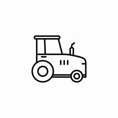 farm tractor icon sign vector