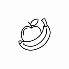 fruit diet icon sign vector