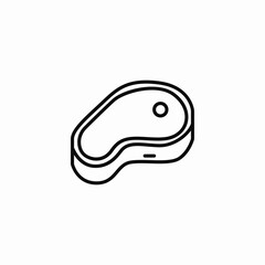 meat steak icon sign vector
