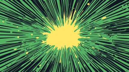 Obraz premium Vibrant Abstract Explosion of Green and Yellow Colors Background Design