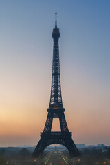 eiffel tower paris in the morning 