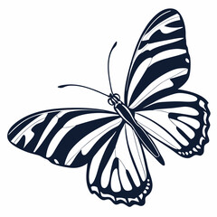 creative silhouette butterfly icon vector illustration
