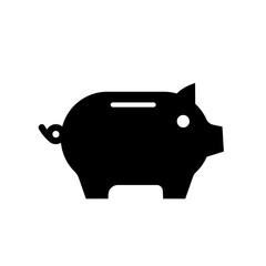 Piggy bank, saving - vector icon