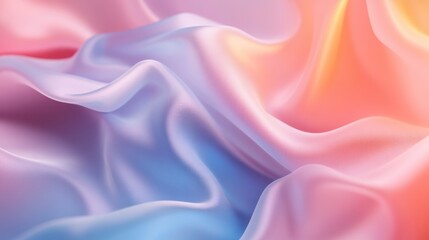 Obraz premium Abstract Pastel Fabric Draped Softly In Waves