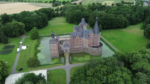 Drohne video von schloss merode Deutschland europa