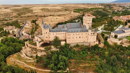 foto de drone de Alcázar de Segovia España europa