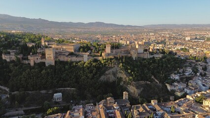 foto de drone de alhambra granada España europa