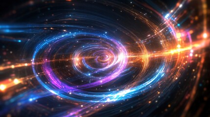 Fototapeta premium Quantum Fluctuations As Tiny Waves in Space