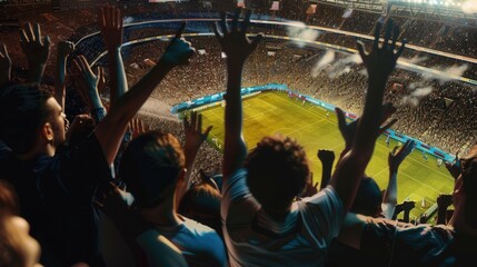 Crowd Cheering At A Sports Event