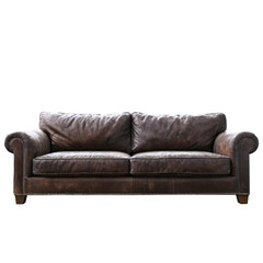 Obraz premium old sofa isolated on transparent background