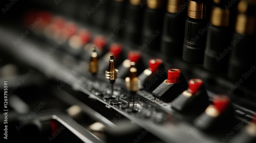 Poster Precision Machine Close Up Showing Detailed Components