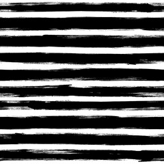 Vector stripes pattern. Seamless striped background. Black and white brush stroke texture. Rough grunge design