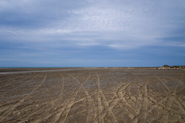 Napoleon Beach in Port-Saint-Louis-du-Rhone in Europe, France, Provence Alpes Cote d Azur, Bouches du Rhone, Port Saint Louis du Rhone, in summer, on a sunny day.
