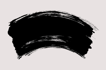 Brush stroke background. Vector painted curve, isolated on white background. Grunge textured design element
