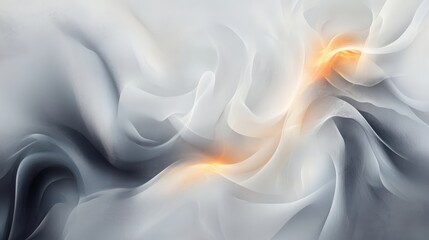 Obraz premium Abstract Grey and White Fabric Waves