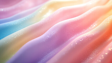 Colorful abstract waves with glitter texture.