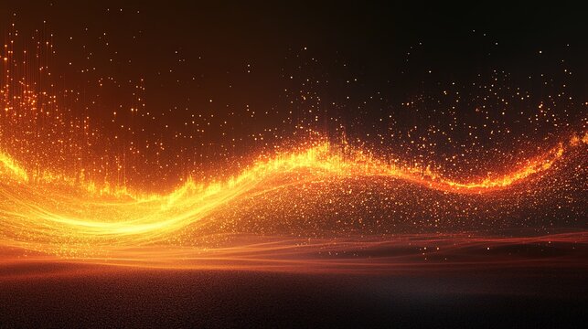 A visual explosion of data streams forming a glowing scatterplot in mid-air, dynamic and modern