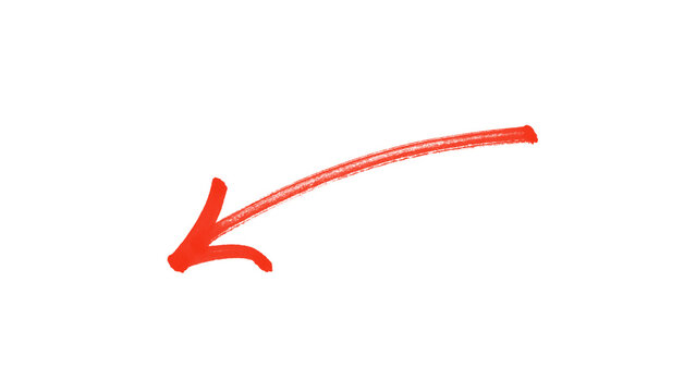 Hand drawn red arrow icon transparent. Arrow icon for your web site design, logo and app. 