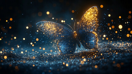 hyperspace jump with blue streaks and particles, simulating high-speed travel through a chaotic starfield, embodying the concept of rapid movement through space