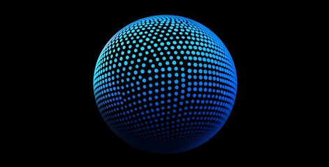 blue sphere isolated