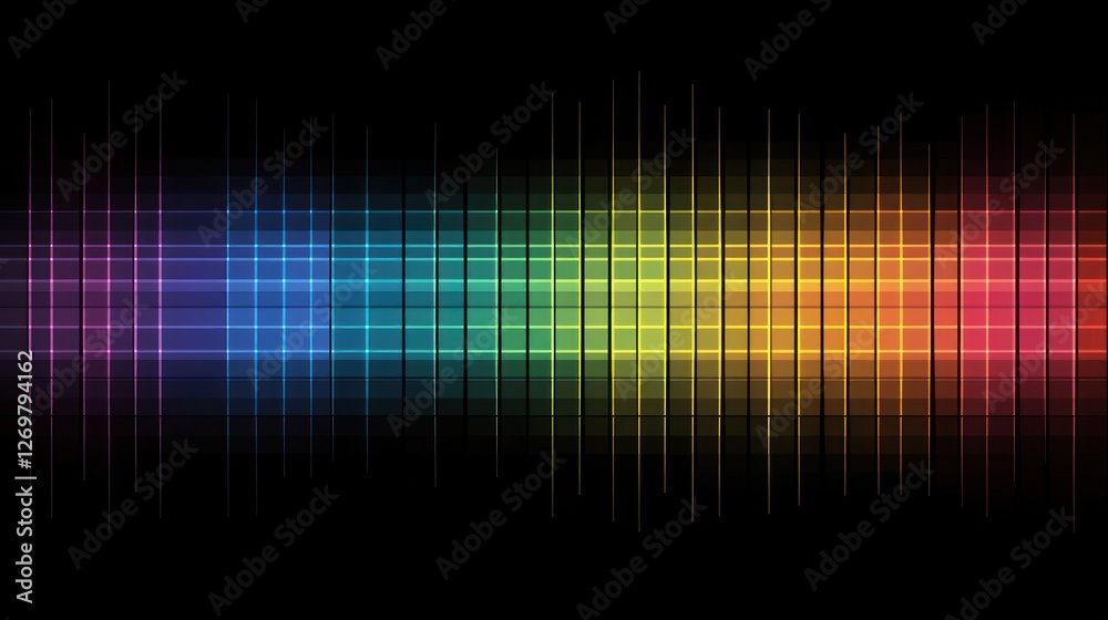 Poster Abstract Colorful Grid Pattern Design Background