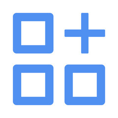 Fototapeta premium Public opinion Secretary blue outline icon pack