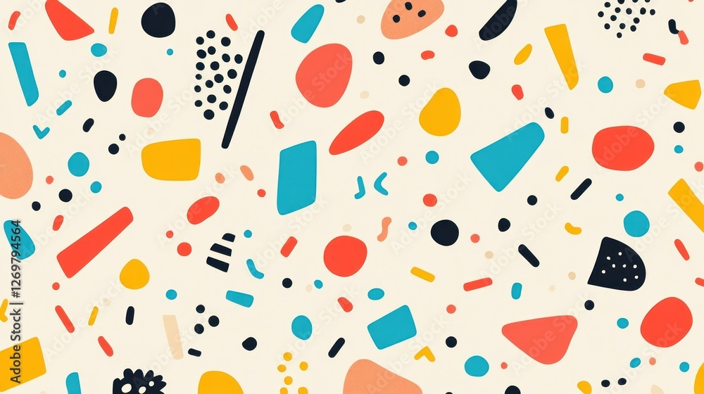 Poster Abstract Colorful Shapes Pattern Background Design