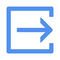 Public opinion Secretary blue outline icon pack