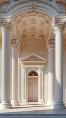 Fototapeta premium Grand column neoclassical mansion high resolution hd picture