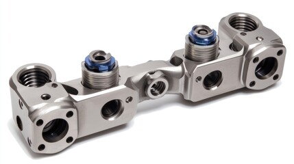 Precision Machined Metal Component With Multiple Ports