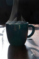 cup of tea with steam