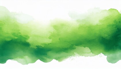 Fototapeta premium abstract green watercolor background isolated on a white