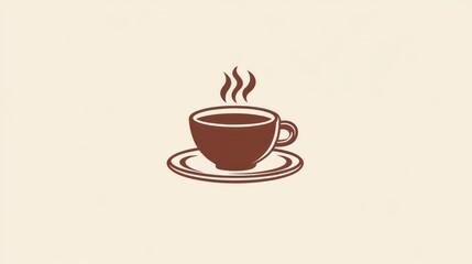 Steaming brown cup of coffee resting on a saucer
