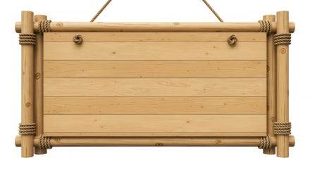 placa de madeira no fundo transparente