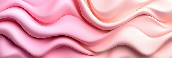 Obraz premium 3D Gradient Waves Abstract Gradient With Flowing Texture And Monochrome, Pastel Colors