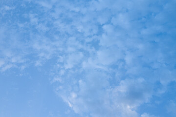 The sky at sunset in Europe, Italy, Sardinia, Bosa, in summer, on a sunny day.