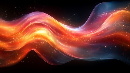 Obraz premium High energy abstract patterns of glowing colors conveying movement and innovation