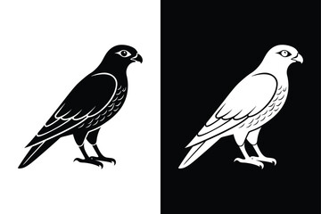 Falcon Silhouette Vector Ideal for Branding & Nature Art.