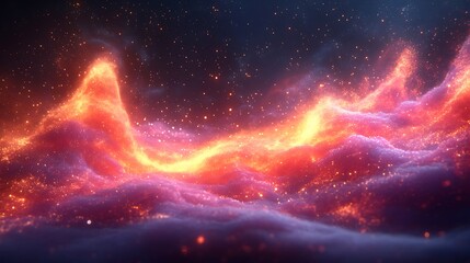 Obraz premium Abstract vision of creative storytelling with dynamic neon explosions and artistic waves