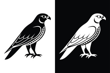 Falcon Silhouette Vector Ideal for Branding & Nature Art.