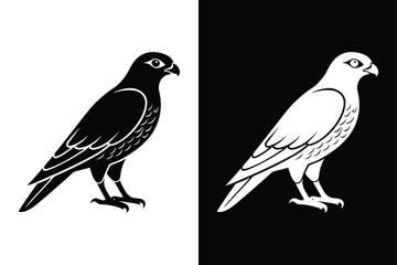 Falcon Silhouette Vector Ideal for Branding & Nature Art.