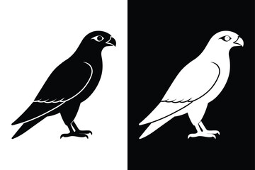 Falcon Silhouette Vector Ideal for Branding & Nature Art.