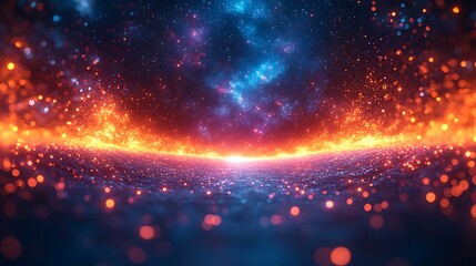 Obraz premium Abstract burst of cinematic inspiration with glowing color streaks and energy