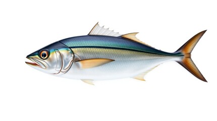 Fototapeta premium Fresh Yellowtail Fish Illustration Stock Image