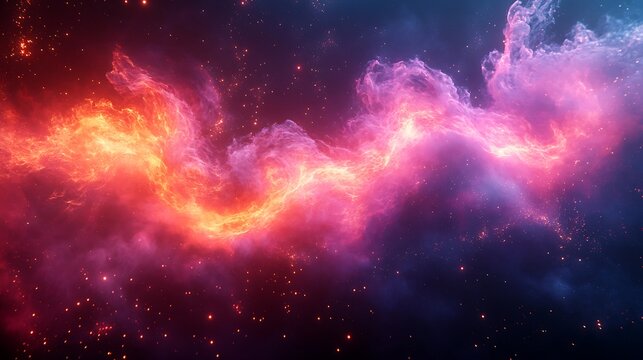 Glowing cinematic background with radiant color movement and creative expression